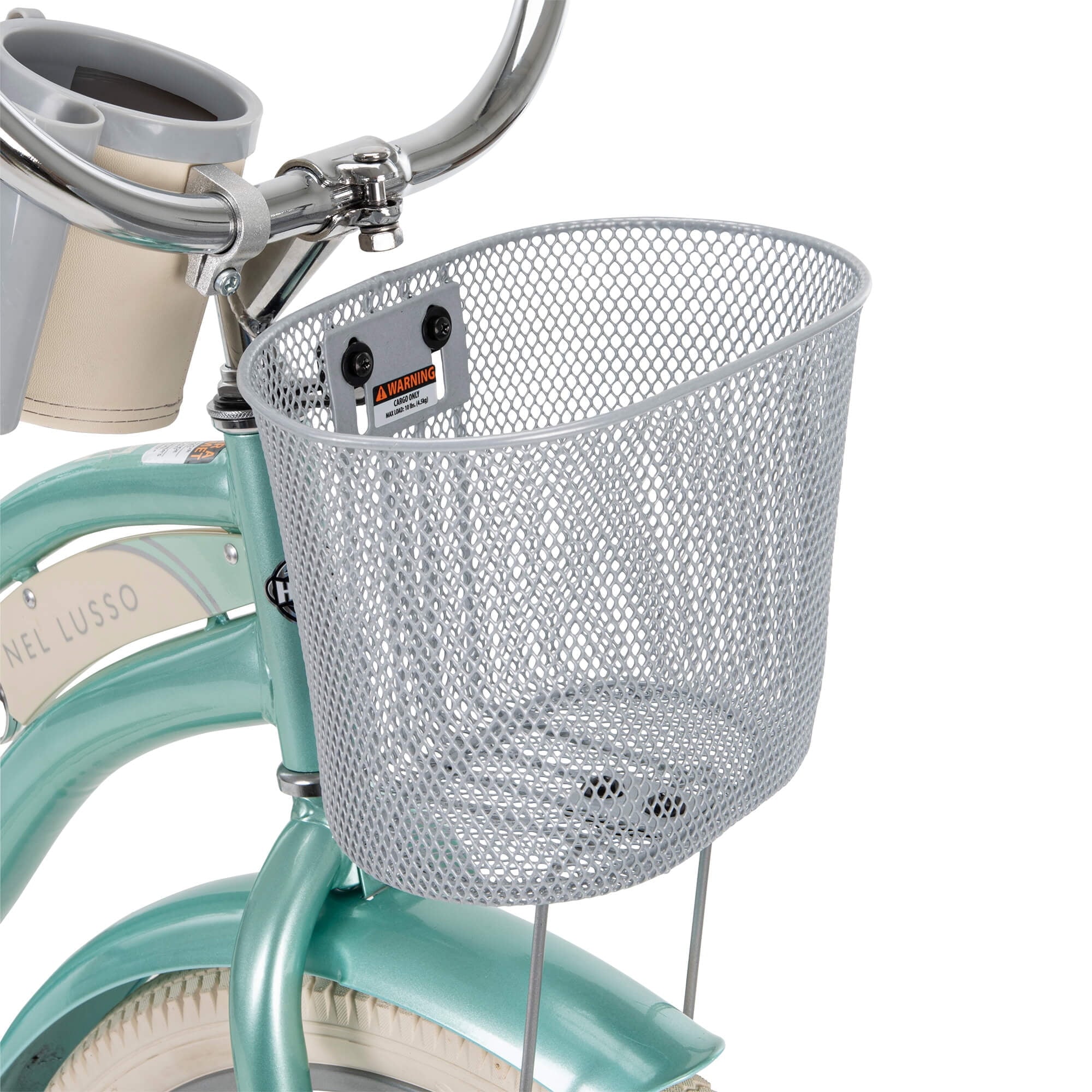 26 In. Nel Lusso Women's Classic Beach Cruiser Bike. Mint Green