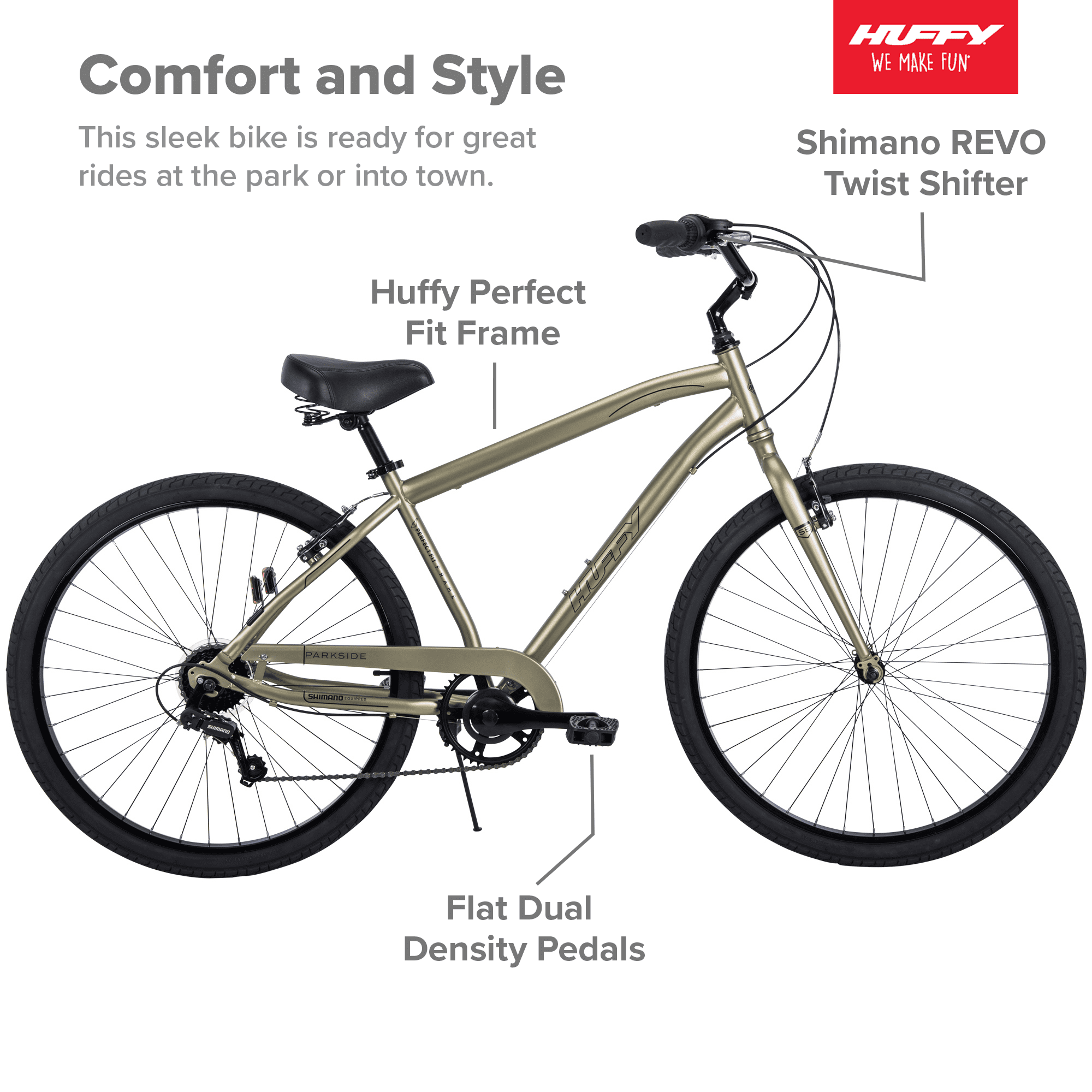 27.5 Parkside SE Men's Comfort Bike with Perfect Fit Frame.  Green Sage