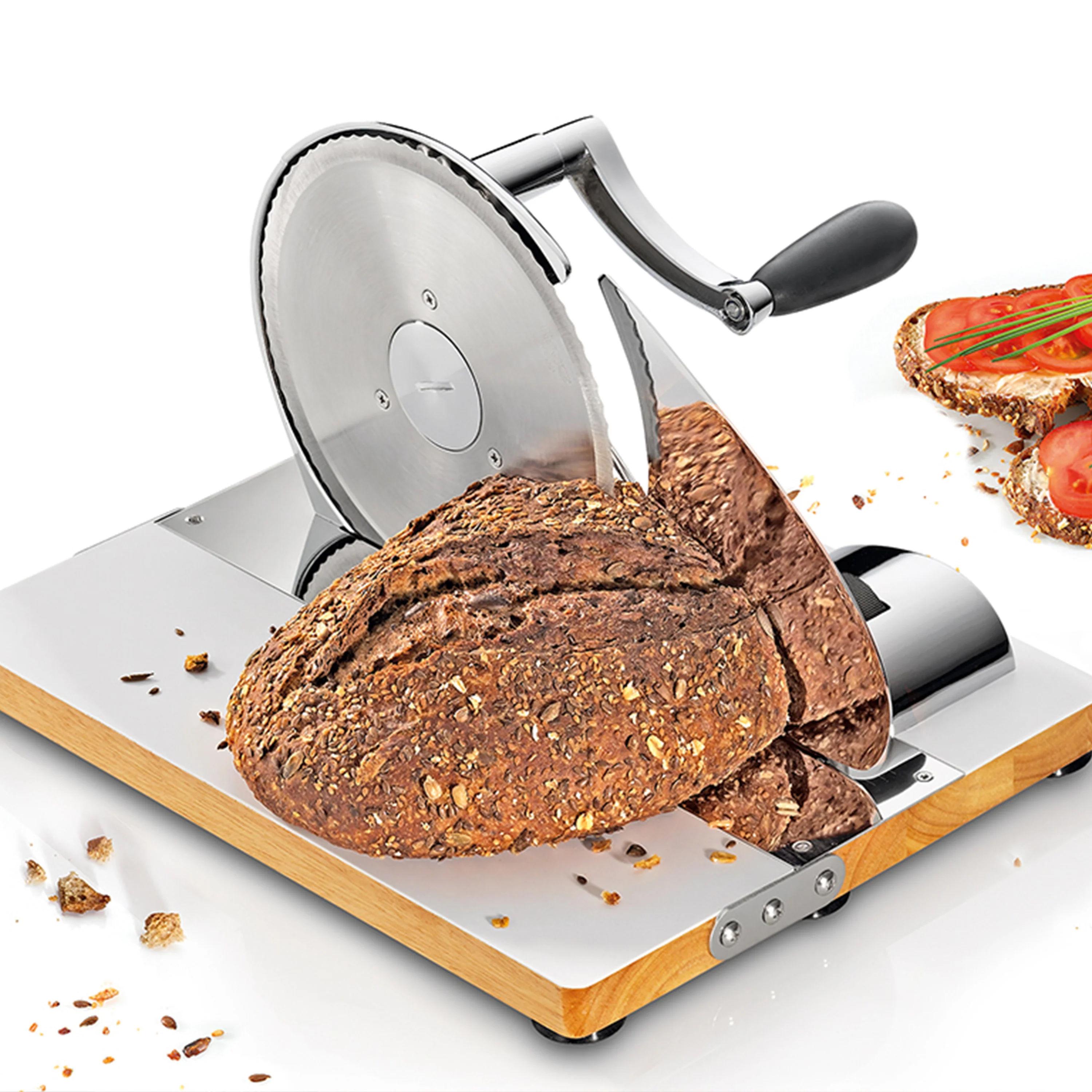 Zassenhaus Retro Hand Bread Slicer VINTAGE. Chrome - #072006